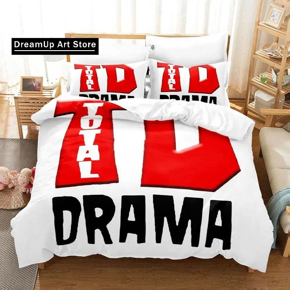 New 3d Print Anime Total Drama Bedding Set Single Twin Full Queen King Size Bed Set Adult Kid Bedroom Cartoons Duvet Cover Sets