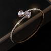 Single Row Luxury Full Diamond Bracelet Zircon Inlaid Claw Chain Bracelet Open Bracelet Jewelry