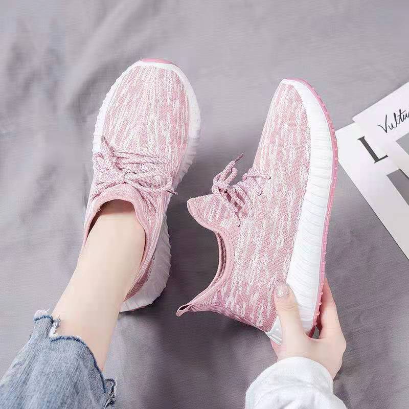 Shose Women Summerfashion Knitted Mesh Casual Sneakers For Woman Breathable Sports Vulcanized Shoes Tennis Female