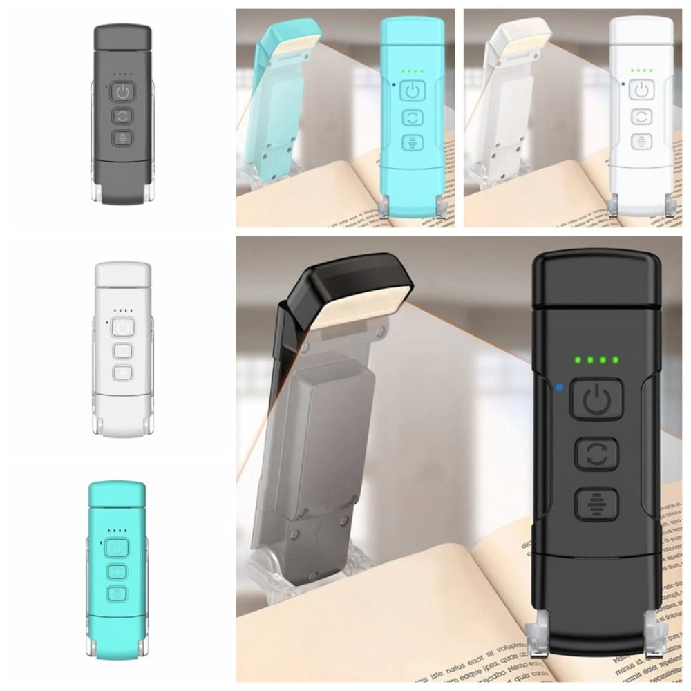 USB Rechargeable LED Reading Light Clip-on Read Lamp Compact Bookmark Night Light  Bedroom