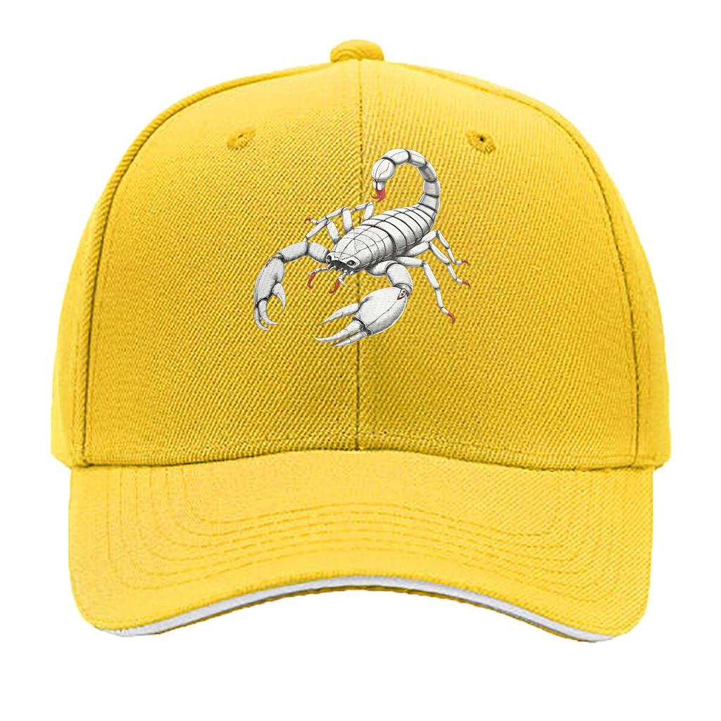 Unisexs Black Scorpion Graphic Hat Wide Brim Hunting Camping Casual Outdoors Bold Scorpion Desig Sandwich Baseball Cap