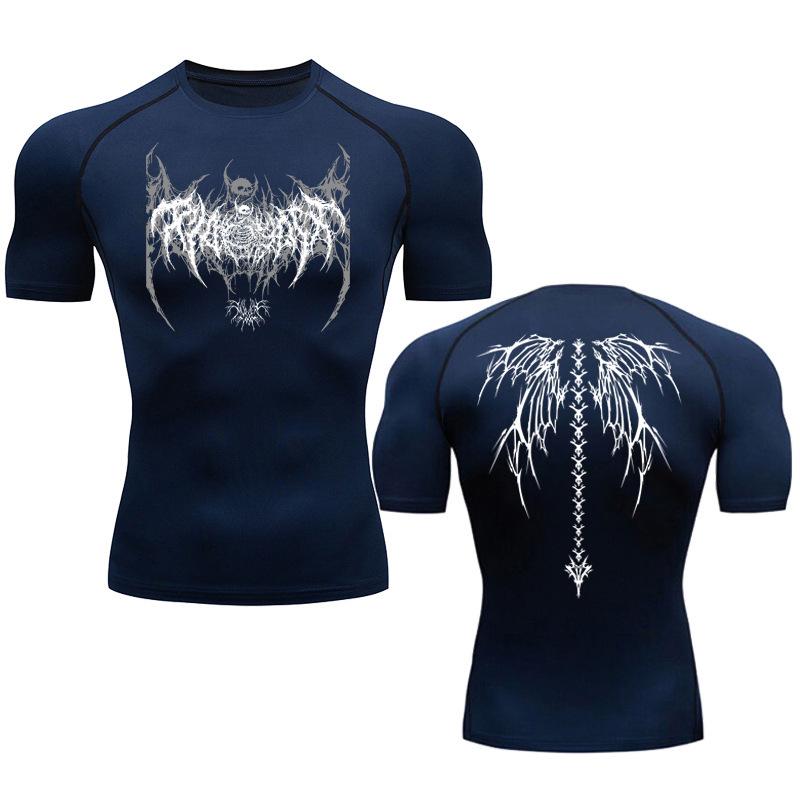Men's Quick-Dry High-Elasticity Anime 2D Print Sports T-Shirt