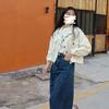 Giacca di jeans da donna Giacca da lavoro casual larga da donna Giacca versatile a maniche lunghe Top Primavera Autunno Cappotto da cowboy da donna