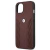 Hülle Bmw Bmhcp13Mrsppr Iphone 13 / 14 / 15 6.1 Rot/Red Hardcase Leder Curve Perforiert