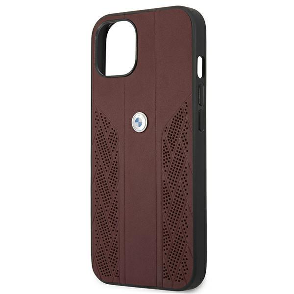 Etui Bmw Bmhcp13Mrsppr Iphone 13 / 14 / 15 6.1 Czerwony/Red Hardcase Leather Curve Perforate