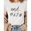 Plus Size - Dance Commands And Cheerleading Slogans Like 'And... 5, 6, 7, 8' On a Stylish Oversized Women'S Round-Neck T-Shirt for Spring And Summer