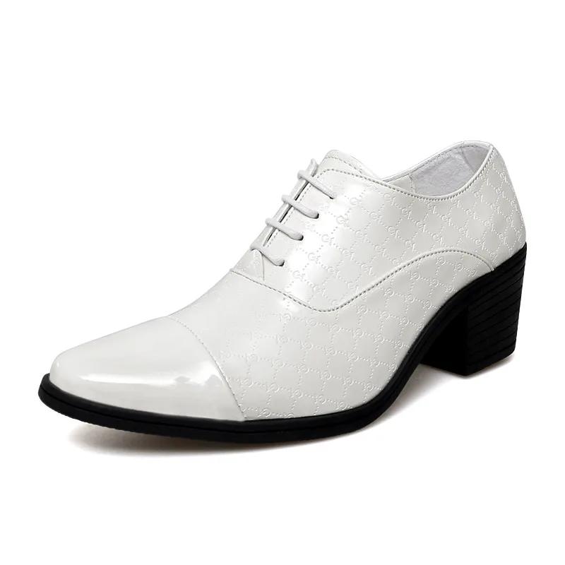 Italian Luxury Red Men Heel Shoes Man Male Oxford Men's Wedding Mens Shoes Designer Leather Formal Dress Shoes for Men