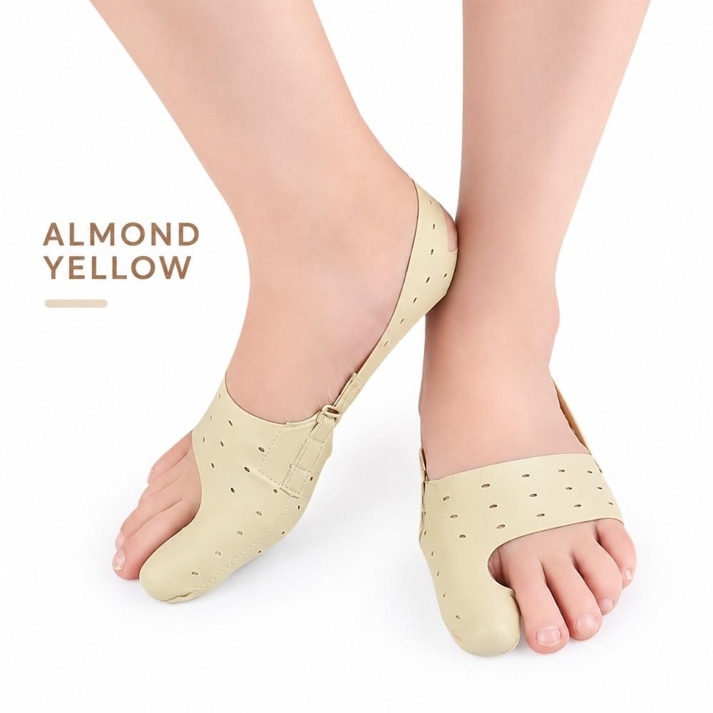 Leather Material Toe Sleeves Corrector Breathable Design Big Toe Corrector  Day Wear