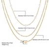 LATS Multilayer Pearl Cross Love Heart Pendant Necklaces for Women Gold Color Fashion Collarbone Neck Chain Trend Jewelry
