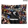 Arazzo da Parete con Nome Personalizzato Billie Eilish Appeso Estetico alla Parete Coperta in Tessuto Stampato Arazzi Decorativi per Camera da Letto Soggiorno Decorazioni per la Casa