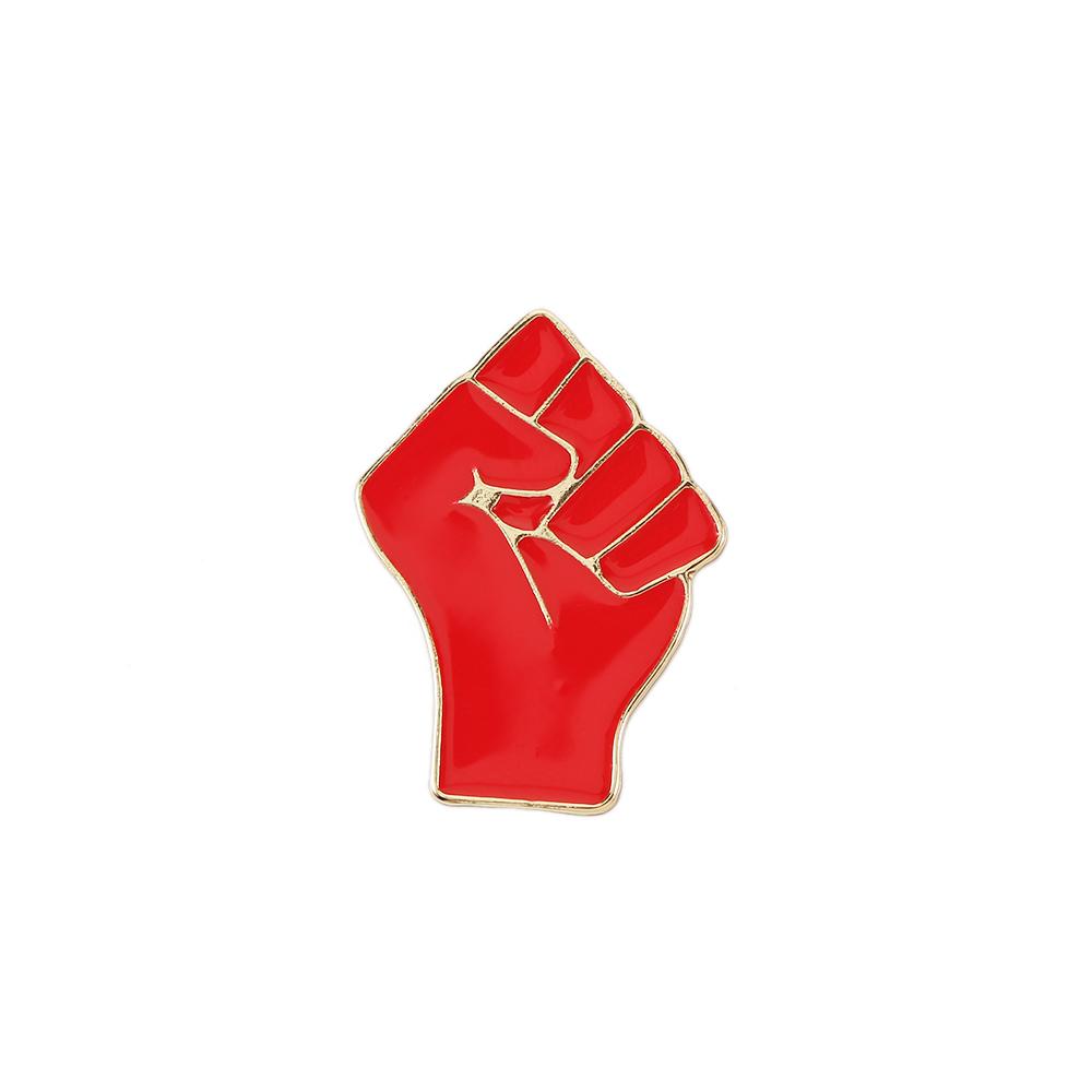 

Red Black Fists Brooches Raised Fist of Solidarity Enamel Pins Backpack Clothes Lapel Pin Badge Black Lives Matter Jewelry Gifts