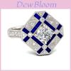 Elegant White Gold Filled Women Jewelry Cz Wedding Engagement Rings Stunning Design