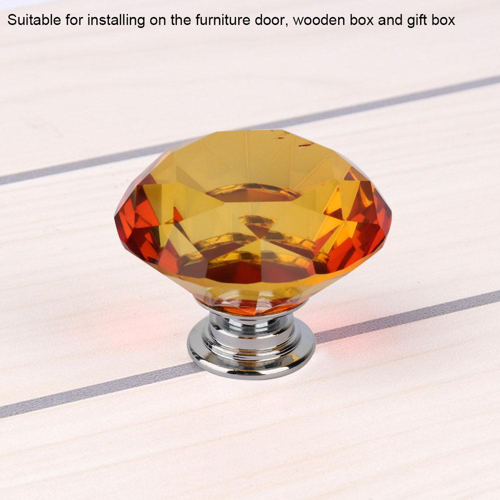 1 Stück Glas Form Schubladengriff Schrankgriff(701 A-40 transparent)