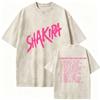 Retro Gewaschen Shakira LMYNL Welttournee 2026 T-Shirts Las Mujeres Ya No Lloran Doppelseitiger Druck T-Shirt Herren Damen Oversized T-Shirts