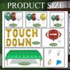 BiBo Football Balloon Garland Arch Kit - 147 Pcs Latex Balloons, 'Touchdown' Letter Balloons, Football Foil Balloons, Tablecloth for First Year Down