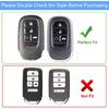 TPU Key Fob Cover with Leather Keychain, Compatible with Honda Accord Civic HR-V CR-V Pilot Sport SI EX EX-L Touring   2024 2025 2026, 4/5 Button,