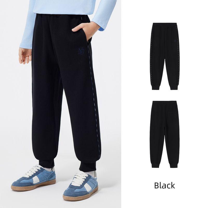 Navigare Italy Small Sailboat Boys  Sweatpants, Children s Long Pants, Boys  Casual Sports Pants Ribbed Sweatpants-Black 120