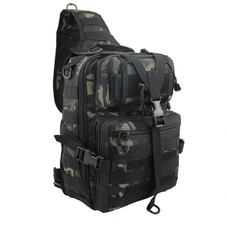Rilibegan Brusttasche Wasserdichte Oxford Einzel-Schultertaschen Taktische Brusttaschen Große Kapazität Crossbody-Taschen Camouflage Brusttasche