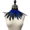 Natural Luxury Punk Cosplay Props Party Costume Necklace Feather Choker Neck Wrap Lace Collar