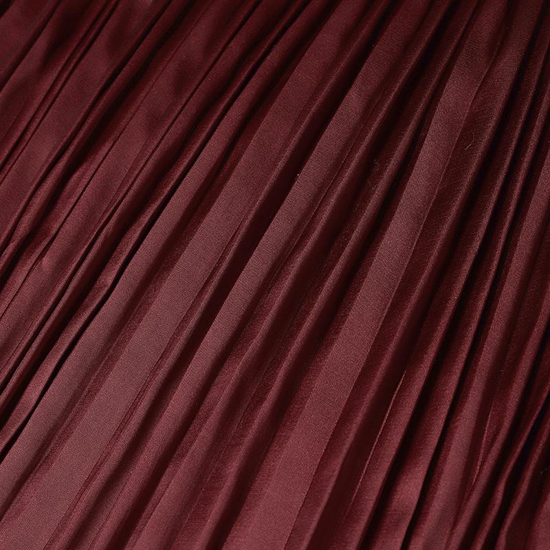 Women O Neck Batwing Sleeve Pleating Casual Long Oversized Dress Robes