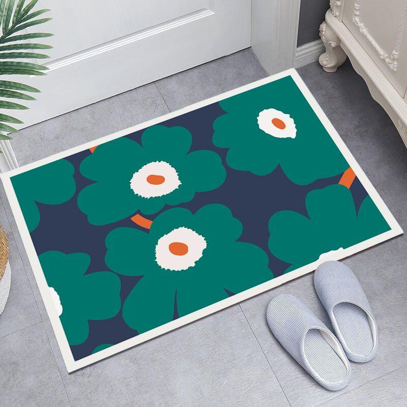

Diatom mud non-slip water absorption Finnish designer Nordic fresh flower bathroom bathroom entry decoration foot pad 40x60cm15.7x23.6in
