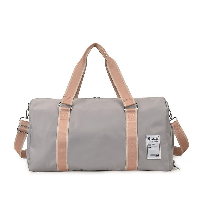 Portable travel bag, men's and women's independent shoe compartment, wet and dry separation, sports fitness bag, casual shoulder messenger luggage bag