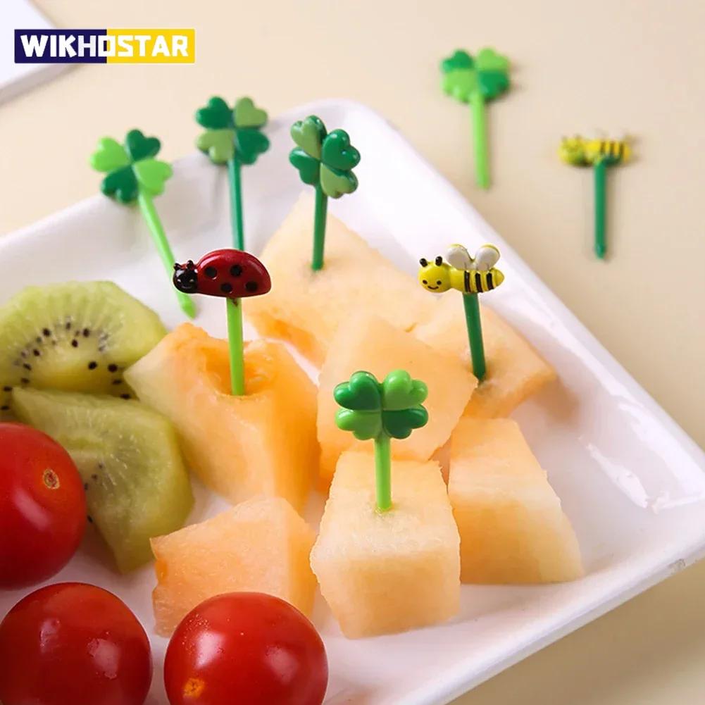 8/12PCS Mini Creative Fruit Cake Dessert Food Forks Needle Stick Toothpicks  Lunch Box Decor Bento Accessories