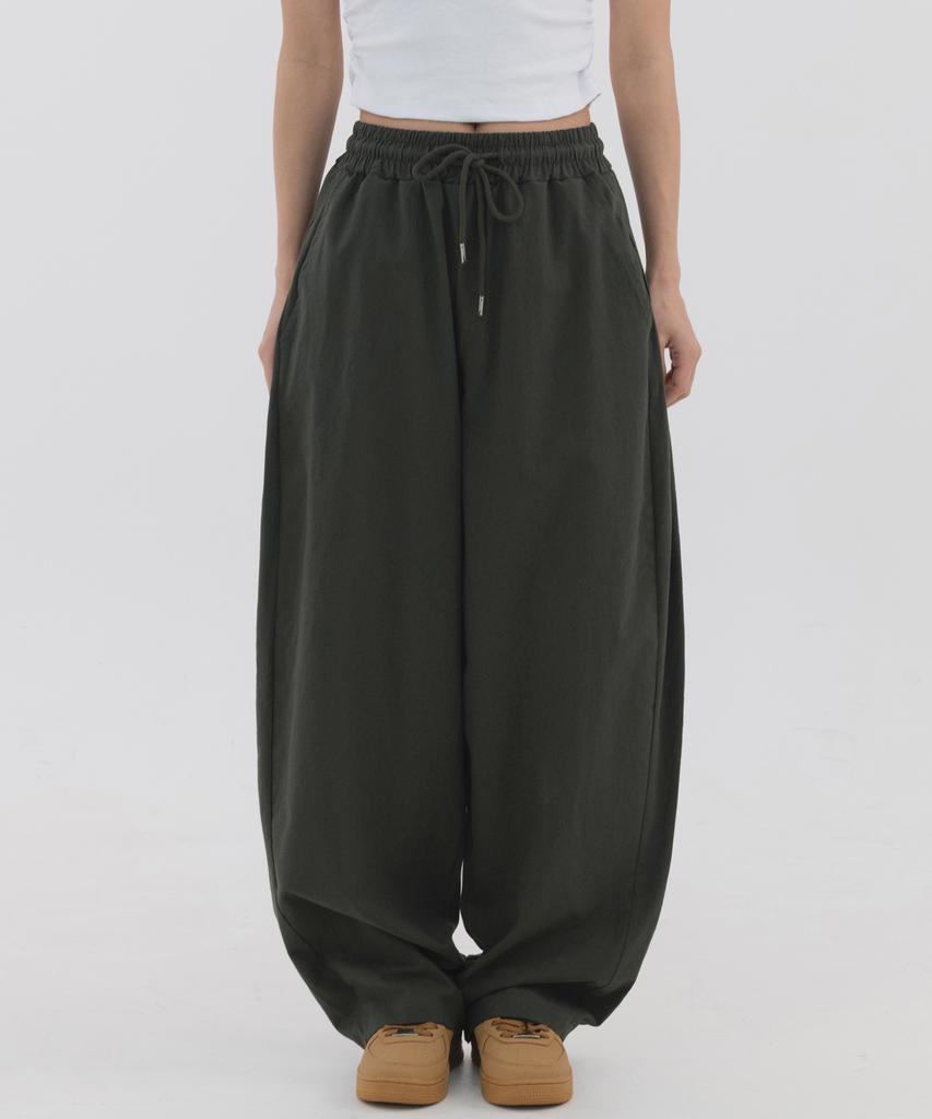 PIANER [2 Pack] Linen-Like Side Pleated Balloon Pants (3 Colors) (Type A)