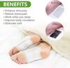 UMANATH Kinoki Detox Foot Pads - Ginger & Salt Adhesive Patches for Foot Care, Body Cleansing, Pain Relief, Relieve Stress, Relaxation | Organic N
