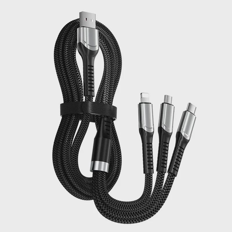 Shunwangshun High-End 3-in-1 240W Super Fast Charging Cable for Mobile Phones