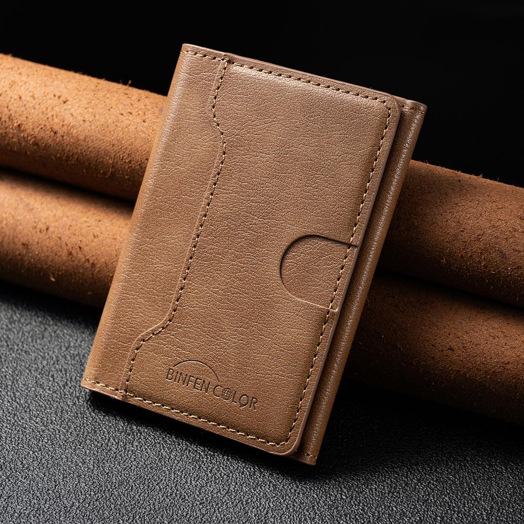 EUCAGR Artificial leather credit card magnetic elastic wallet(5 card slot)with strong magnetic accessories | ID card clip wallet