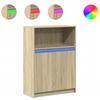 Vidaxl Szafka Z Led, Dąb Sonoma, 72X34X100 Cm, Materiał Drewnopochodny