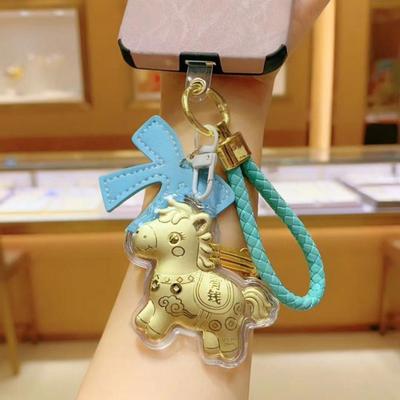Fashion New Year Pendant Bow Zodiac Key Ring Backpack Pendant Horse Keychain  Gift