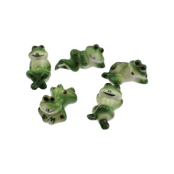 Speed Mao Cute Frog Chopstick Rests Cutlery Set, 5 Assorted Designs, Ceramic, Decorative Figurine, Approx. 5cm x 2.8cm x 2.6cm