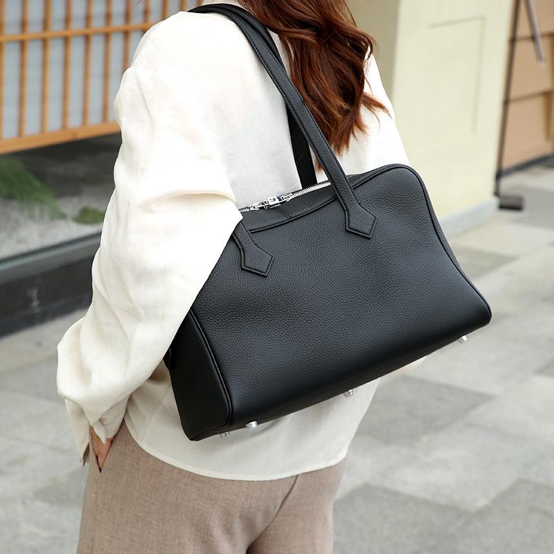 High-end Luxury Leather Bag - Boston Tote Bag - Shoulder Bag for Women