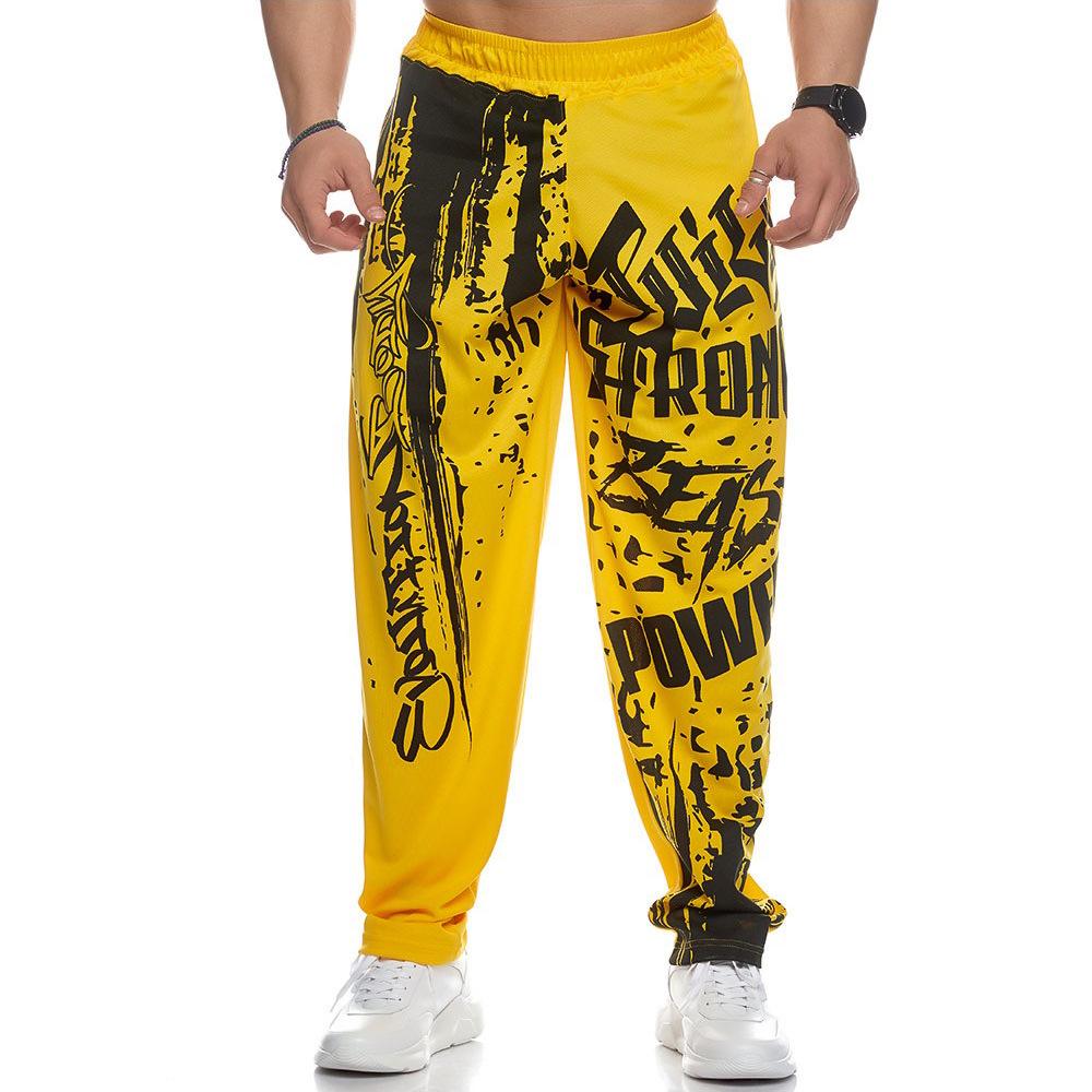 Muscle Fitness Men's Quick-Dry Printed Training Pants – Autumn/Winter Collection