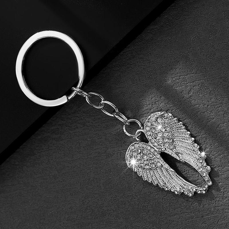 Europäische Und Amerikanische Diamant Engelsflügel Schlüsselanhänger Engelsflügel Metall Männer Und Frauen Schlüsselanhänger Anhänger Zubehör