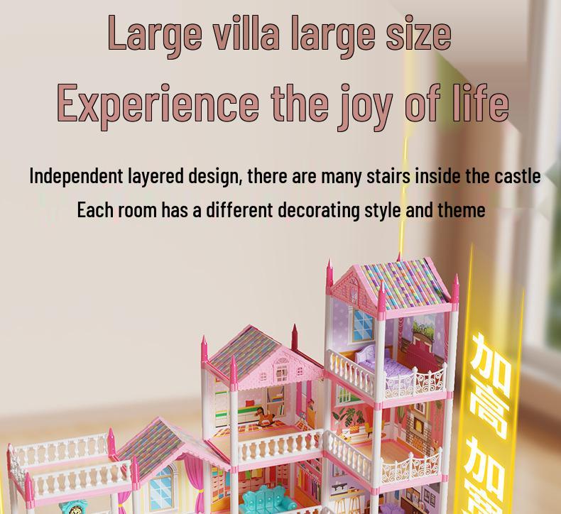 Princess Castle Dollhouse DIY Building Kit for Girls