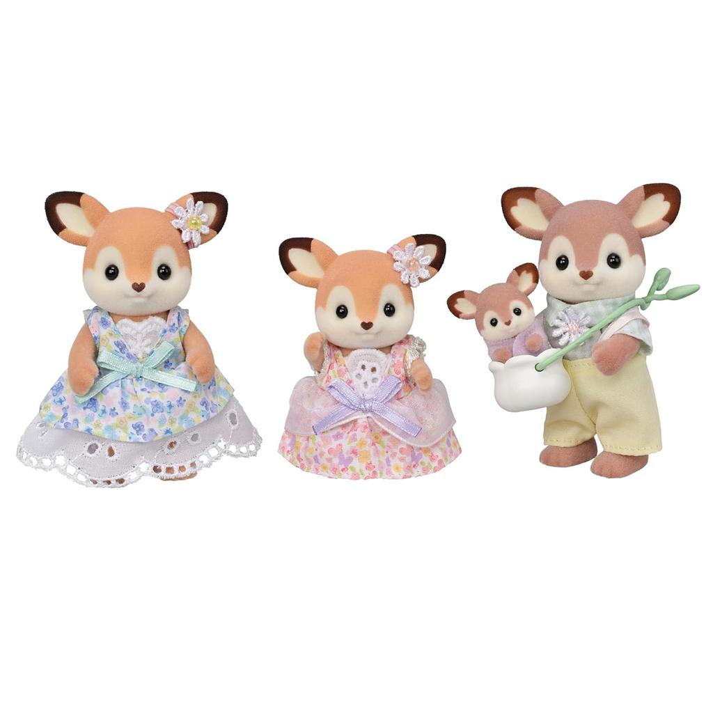 Sylvanian Families Doll Deer Family FS-53 ST Mark Certified Ages 3 Up Toy Dollhouse EPOCH
