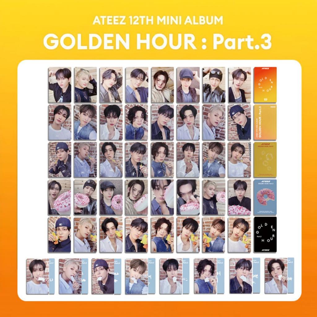 ATEEZ Neues Mini-Album Nr. 12 GOLDEN HOUR : Teil 3 SW Spezialkarte Hongjoong Seonghwa Postkarten Yunho Yeosang San Geschenkkarte für Fans