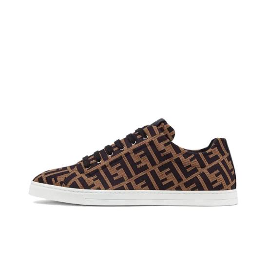 

Fendi Fabric Flatforms Casual Sneakers Men s Brown 41