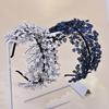 Fascia di Cristallo alla Moda per Donna Ragazza Elegante Intrecciata Fiore Cerchietto per Capelli Fascia per Capelli da Matrimonio Copricapo da Sposa Accessorio per Festa