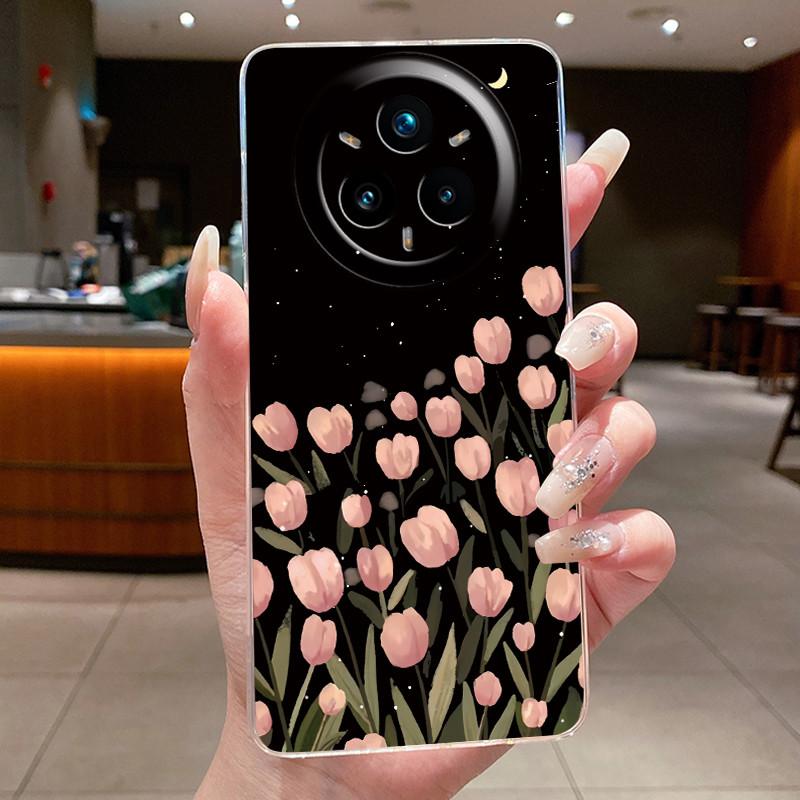 For Realme 14 Pro Plus 5G Case Luxury Flower Soft Slim TPU Phone Housing For Realme 14 Pro 14Pro+ Funda Transparent Back Covers