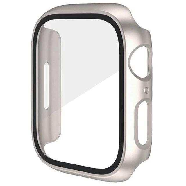 Glass+Cover For Apple Watch case 10 9 8 7 6 SE 5 iWatch Accessorie Screen Protector iWatch series 46mm 44mm 40mm 41 45mm 38 42mm