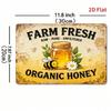Fresh Honey Metal Wall Sign Bar Decor Tin Plate Poster