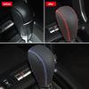Car Leather Carbon Fiber Gear Head Collars Cover for Subaru Forester 13-18 CROSSTREK 13-14 Subaru XV 12-17 Subaru LEVORG 14-16
