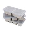 3Pcs Silicone Freezer Tray with Lids 2 3 4 Compartment Multi Size Mould Stackable Food Containers Set