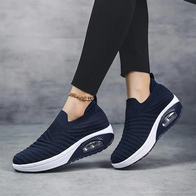 Women Walking Shoes Air Cushion Non Slip Orthopedic Shoes Ladies Platform Mules Breathable Wedge Female Sneakers 2025 Size 42