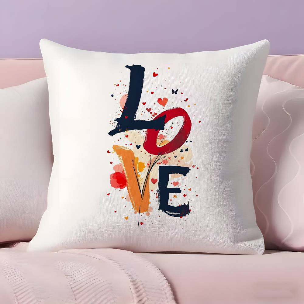 ART H-heart S-shape Pillow Case Ultra Soft Skin Friendly Fabric Cloud Like Comfort & Concealed Zipper