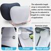 OULEX For Tesla Model 3 Y Flocking/Leather Car Seat Neck Pillow Soft Memory Neck Pillow High-Quality Headrest Lumbar Support